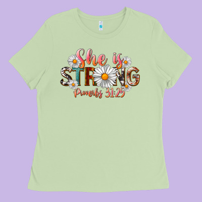 Western She Is Strong Ladies Tee Designed By Lillyallendesigns