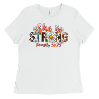 White Western She Is Strong Ladies Tee - LillyAllenDesigns
