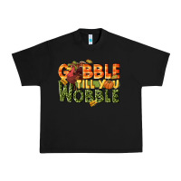 Black Gobble till you wobble turkey thanksgiving Urban Heavy Tee - NancyCooperArtShop