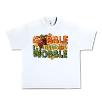 White Gobble till you wobble turkey thanksgiving Urban Heavy Tee - NancyCooperArtShop