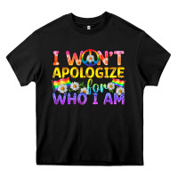 Black LGBTQ I Won't Apologize For Who I Am Heavy Core Tee - BundleAndBundleShop