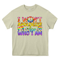 Mossy LGBTQ I Won't Apologize For Who I Am Heavy Core Tee - BundleAndBundleShop