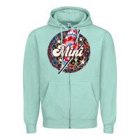 Seafoam Western Mini  4th of July Zipper Hoodie - LillyAllenDesigns