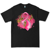 Black breast cancer awareness ribbon with glitter pink l Premium Tee - LillyAllenDesigns