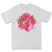 Dove Grey breast cancer awareness ribbon with glitter pink l Premium Tee - LillyAllenDesigns