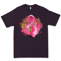 Plum breast cancer awareness ribbon with glitter pink l Premium Tee - LillyAllenDesigns