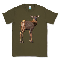 Army Green elk fawn deer Classic Tee - LillyAllenDesigns