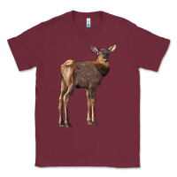Burgundy elk fawn deer Classic Tee - LillyAllenDesigns