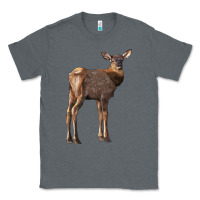 Charcoal Heather elk fawn deer Classic Tee - LillyAllenDesigns