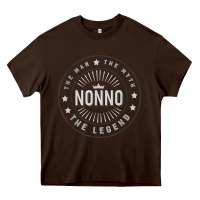 Chocolate Brown Graphic 365 Nonno The Legend Grandpa Men Funny Gift Heavy Core Tee - lanVoArt
