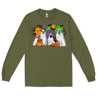 Army Green ghost dogs Long Sleeve Tee - CowGirlArtShop