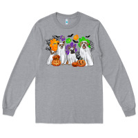 Heather Grey ghost dogs Long Sleeve Tee - CowGirlArtShop