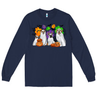 Navy ghost dogs Long Sleeve Tee - CowGirlArtShop