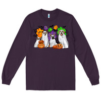 Plum ghost dogs Long Sleeve Tee - CowGirlArtShop