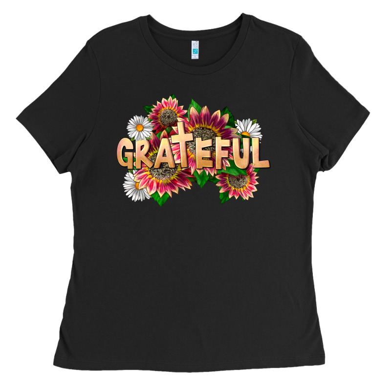 Grateful Religious Ladies Tee by LillyAllenDesigns | Teevron