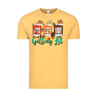 Vintage Mustard Candles with Fall Getting Lit Vintage Tee - texasbilliewilder