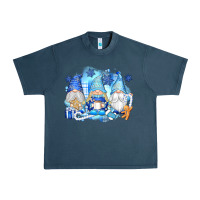 Midnight Navy snowman gnome Urban Heavy Tee - texasbilliewilder