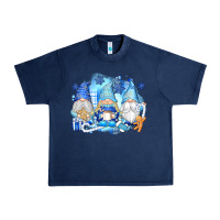 Navy snowman gnome Urban Heavy Tee - texasbilliewilder