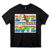 Black Western LGBTQ+ Love Lives Here Tumbler Heavy Core Tee - BundleAndBundleShop