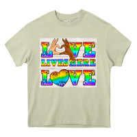 Mossy Western LGBTQ+ Love Lives Here Tumbler Heavy Core Tee - BundleAndBundleShop