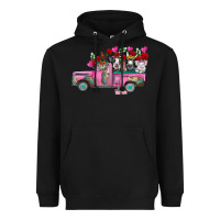 Black farm animals valentine truck Heavyweight Hoodie - RacoonDesign