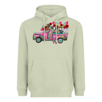 Matcha farm animals valentine truck Heavyweight Hoodie - RacoonDesign