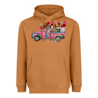 Farm Animals Valentine Truck Heavyweight Hoodie | Teevron
