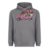 Storm farm animals valentine truck Heavyweight Hoodie - RacoonDesign