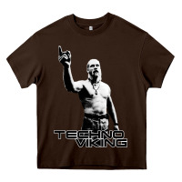 Chocolate Brown techno viking Heavy Core Tee - lanVoArt