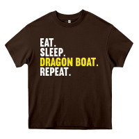 Chocolate Brown Dragon Boat-Kdkal Heavy Core Tee - lanVoArt