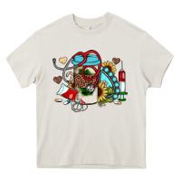 Christmas Sunflower Gemstone Nurse Heavy Core Tee | Teevron