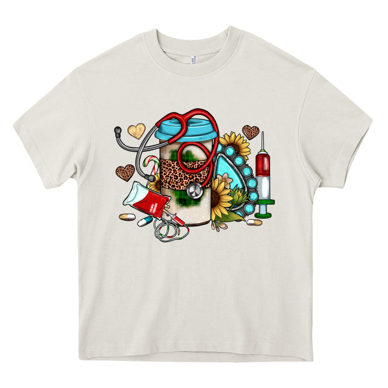 Christmas Sunflower Gemstone Nurse Heavy Core Tee by JahusDesignShop | Teevron