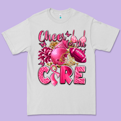 Cheer For The Cure Breast Cancer Premium Tee Designed By Lillyallendesigns