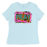 Baby Blue Western Pray Religious Ladies Tee - LillyAllenDesigns