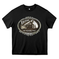 Black his master's voice Heavy Core Tee - lanVoArt