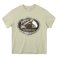 Mossy his master's voice Heavy Core Tee - lanVoArt