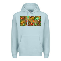 Blue Mist western sunflower and american football license  plate Premium Hoodie - BundleAndBundleShop