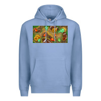 Colony Blue western sunflower and american football license  plate Premium Hoodie - BundleAndBundleShop