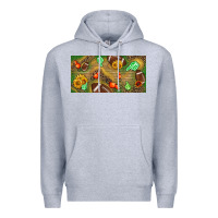 Heather Grey western sunflower and american football license  plate Premium Hoodie - BundleAndBundleShop