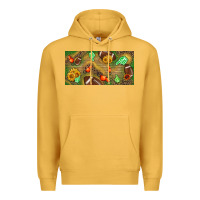 Mustard western sunflower and american football license  plate Premium Hoodie - BundleAndBundleShop