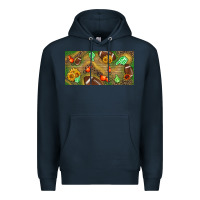 Navy western sunflower and american football license  plate Premium Hoodie - BundleAndBundleShop