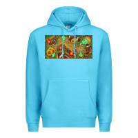 Ocean Blue western sunflower and american football license  plate Premium Hoodie - BundleAndBundleShop