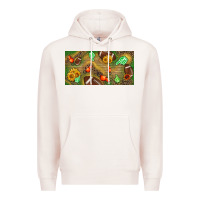 Pale Pink western sunflower and american football license  plate Premium Hoodie - BundleAndBundleShop