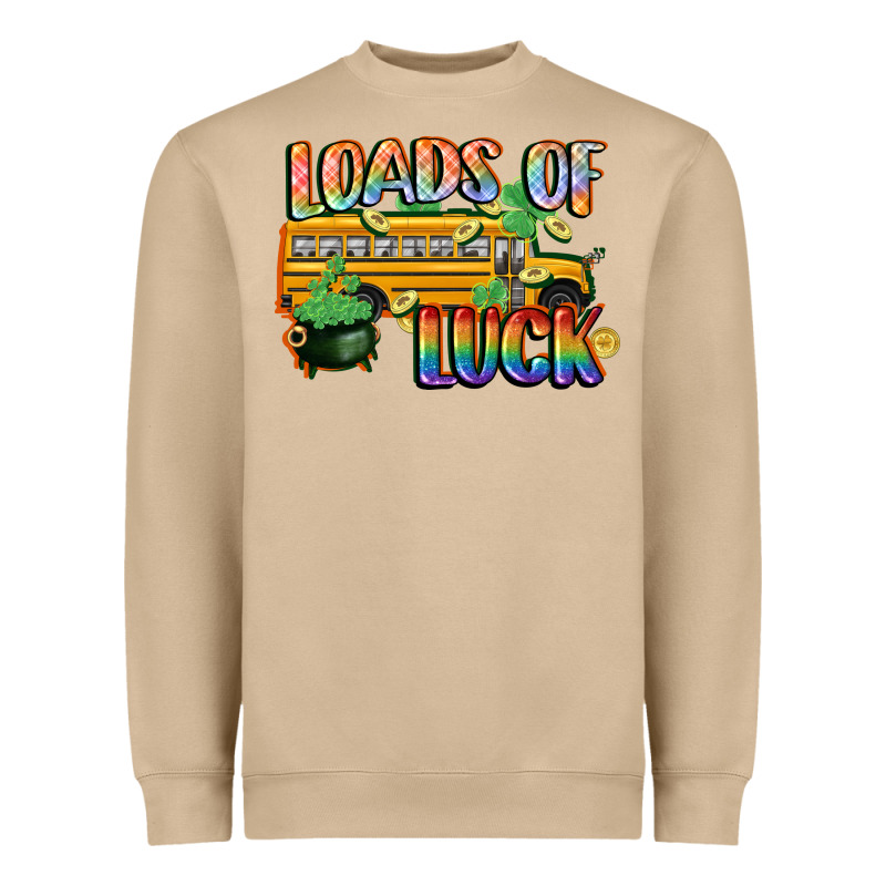 Loads Of Luck With School Bus St. Patrick's Day Heavyweight Sweatshirt by FaDigitalArtStudio | Teevron
