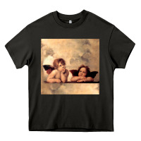 Asphalt Hot Trend Angels Raphael Cupid Cherubs Art Valentine Angel Heavy Core Tee - lanVoArt