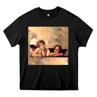 Black Hot Trend Angels Raphael Cupid Cherubs Art Valentine Angel Heavy Core Tee - lanVoArt