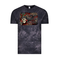 Cloud Black I'm so freaking merry skeleton messy bun Vintage Tee - NancyCooperArtShop