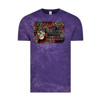 Cloud Purple I'm so freaking merry skeleton messy bun Vintage Tee - NancyCooperArtShop