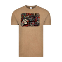 Vintage Coffee I'm so freaking merry skeleton messy bun Vintage Tee - NancyCooperArtShop