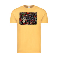 Vintage Mustard I'm so freaking merry skeleton messy bun Vintage Tee - NancyCooperArtShop